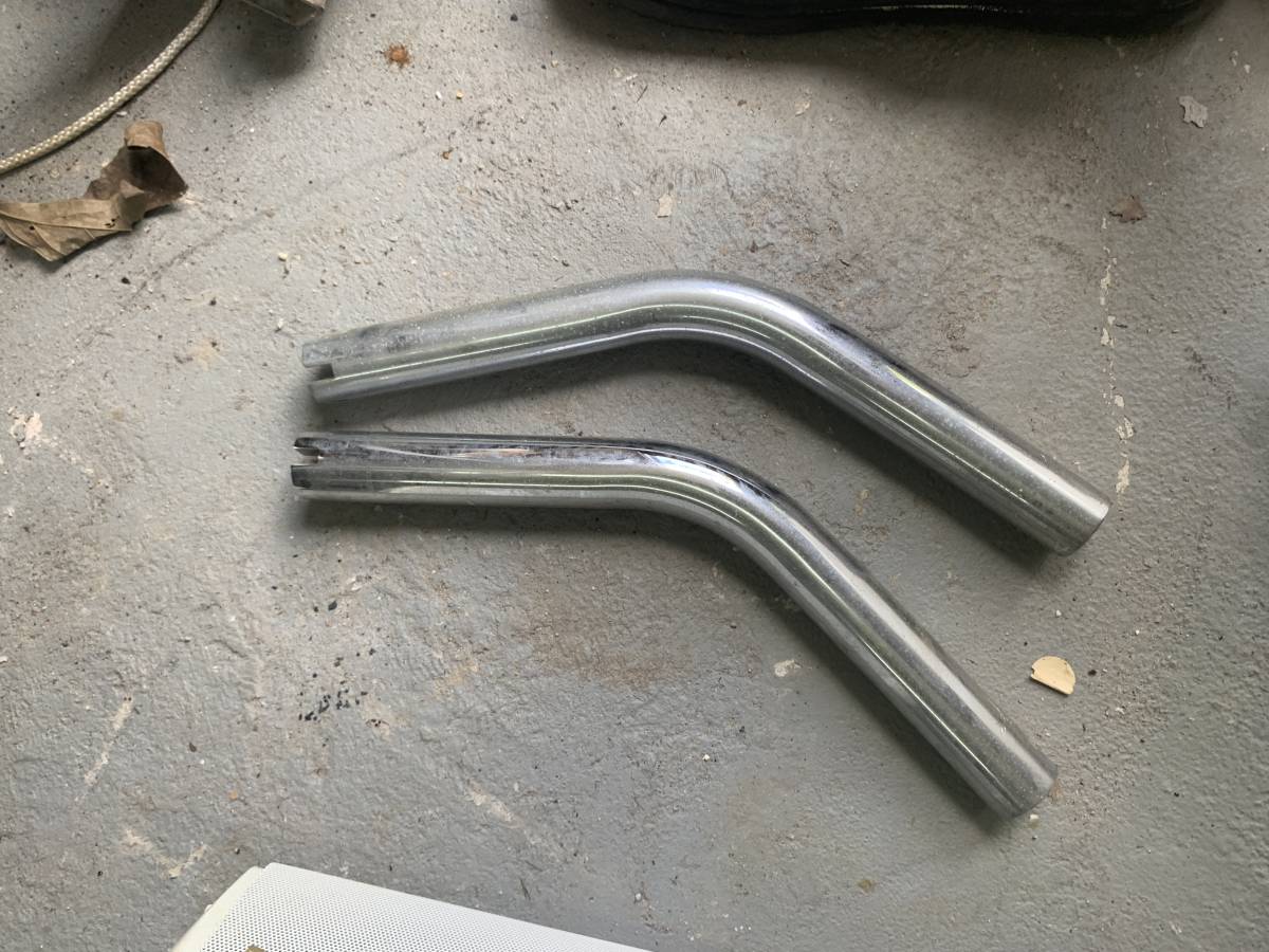 Pair of Angled Stainless Steel Rod Holder Tubes