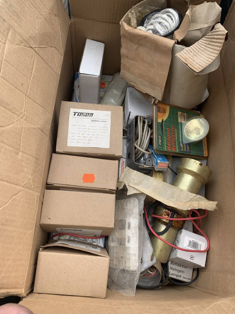 Mixed Marine/Utility Lighting Lot – Downlights, Halogen Lamp & Parts