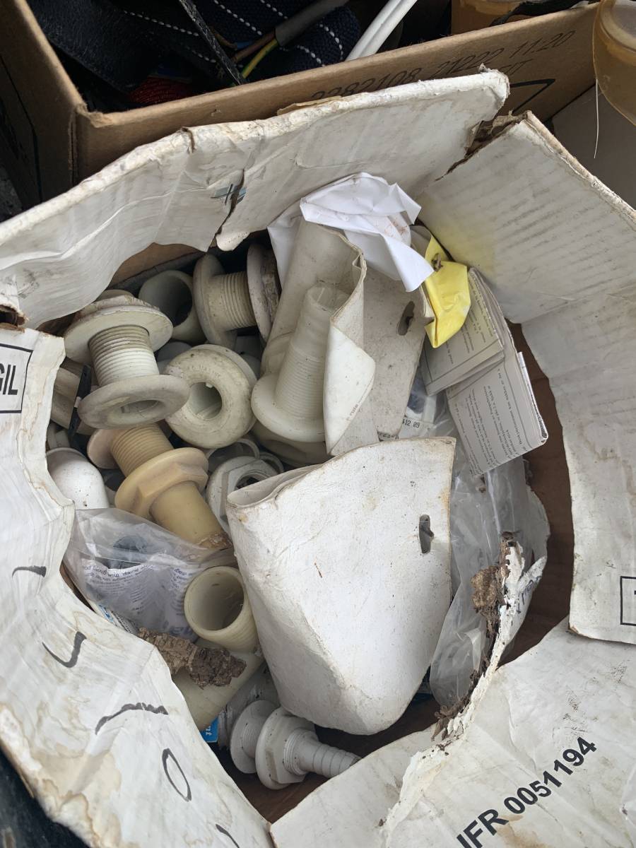 Assorted Plastic Thru-Hull Fittings & Nuts - Mixed Sizes Lot
